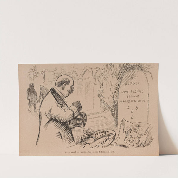 Enfin seul – Parodie d’un dessin d’Hermann Paul by Adolphe Léon Willette