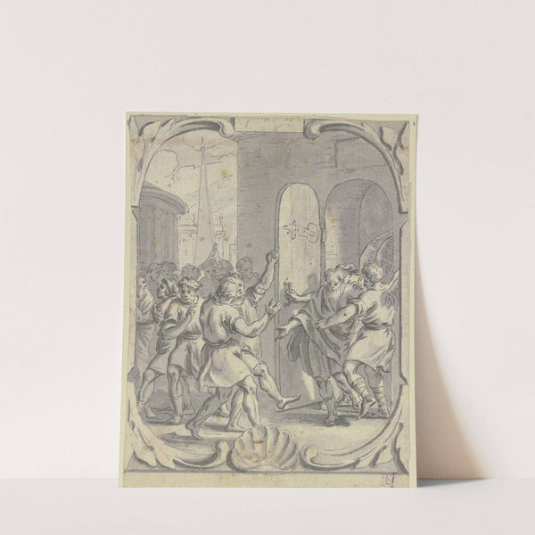 Engel geleiten Lot aus Sodom by Johann Jakob von Sandrart