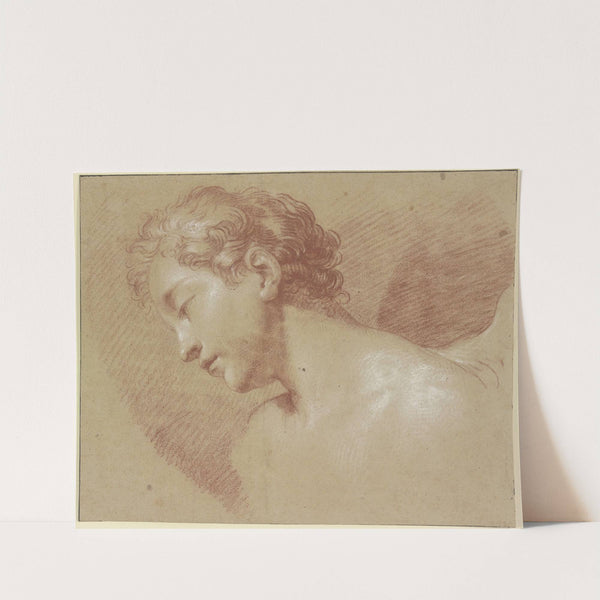 Engel mit gesenktem Haupt im Profil nach links by Nicolas Guibal