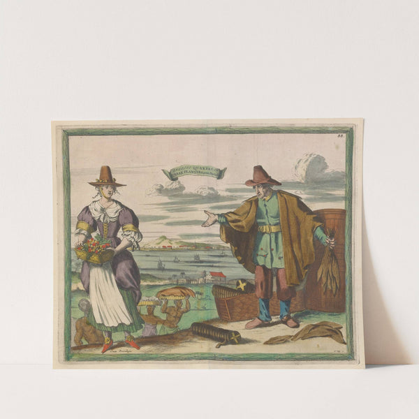 Engelse Quakers en tabak planters aende Barbados (1700-1709) by Carel Allard