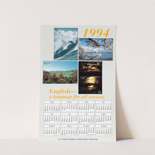 English—A Language for All Seasons. 1994 Calendar. by U.S. Information Agency