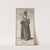 English Lady in Winter Costume (The Winter habit of an English Gentlewoman) (1644) by Wenceslaus Hollar