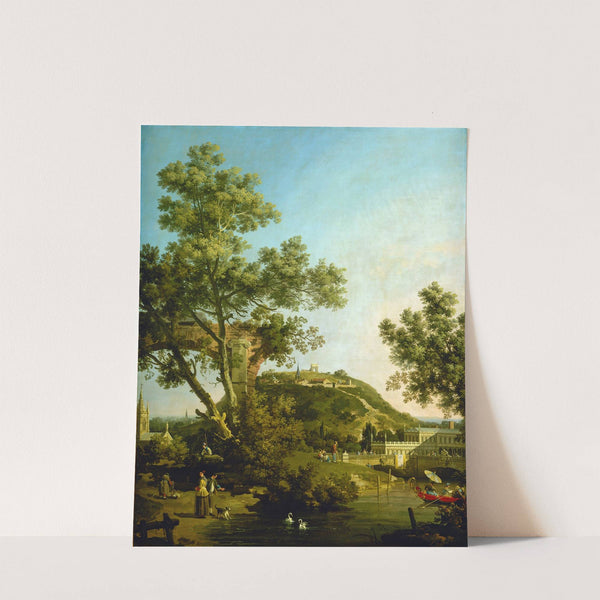 English Landscape Capriccio with a Palace by Canaletto