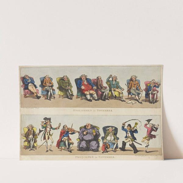 Englishmen in November. Frenchmen in November (1788) by Thomas Rowlandson