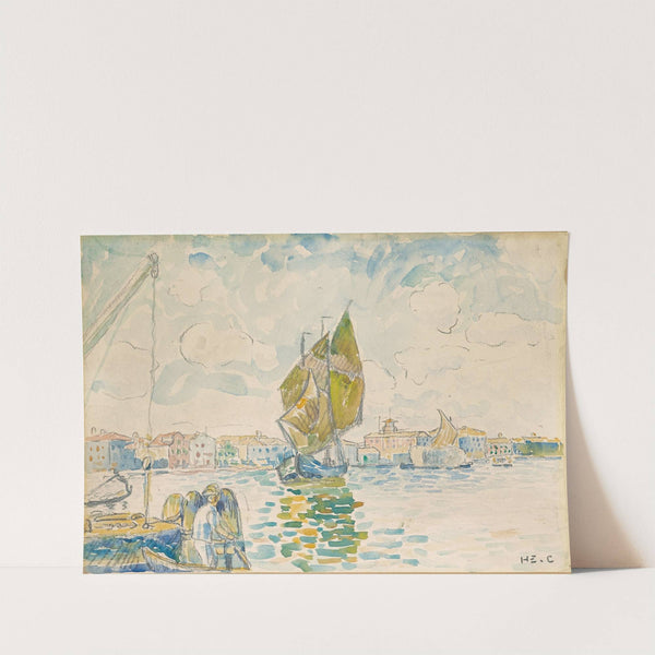 enise, voilier sur le canal de la Giudecca by Henri-Edmond Cross