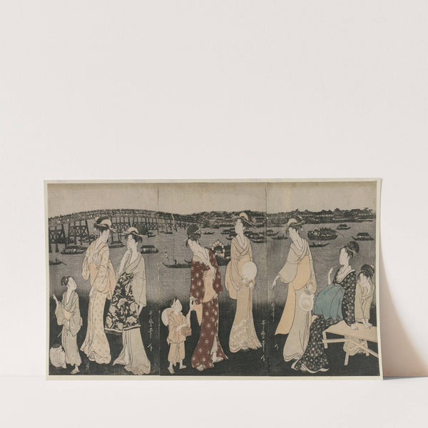 Enjoying the Evening Cool Along the Sumida River (c. 1797-98) by Kitagawa Utamaro