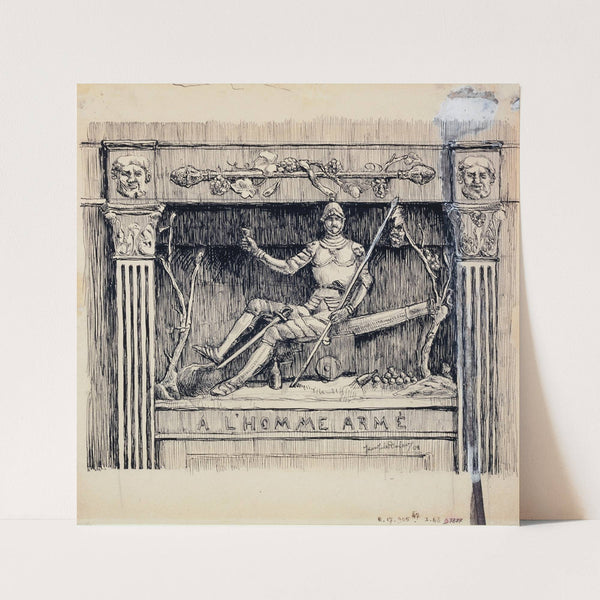 Enseigne A l’Homme Armé rue de l’Homme armé, actuelle rue des Archives (1908) by Jean-Jules Dufour