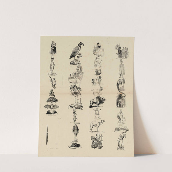 Ensemble de croquis by Charles-Joseph Traviès de Villers