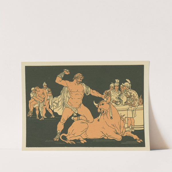 Entellus killing the bull (1878) by Bartolomeo Pinelli