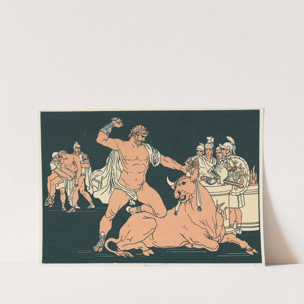 Entellus killing the bull (1878) by Bartolomeo Pinelli
