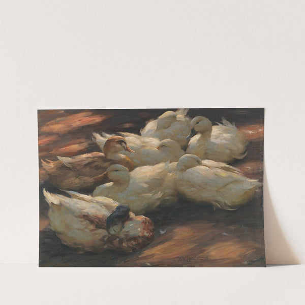 Enten am Boden lagernd (Ca. 1905-1908) by Alexander Koester