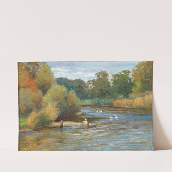 Enten am Weiher by Hugo Darnaut