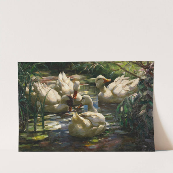 Enten auf dem Waldweiher (Ca. 1909-1913) by Alexander Koester