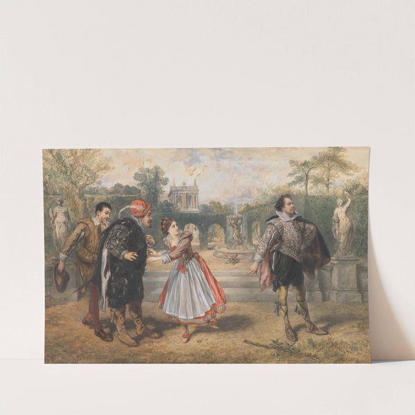 Enter Malvolio, Crossgartered... by Sir John Gilbert