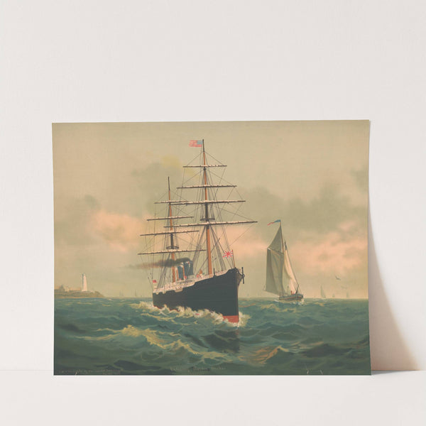 Entering Boston Harbor (1883) by Schultz & Co. Lith.