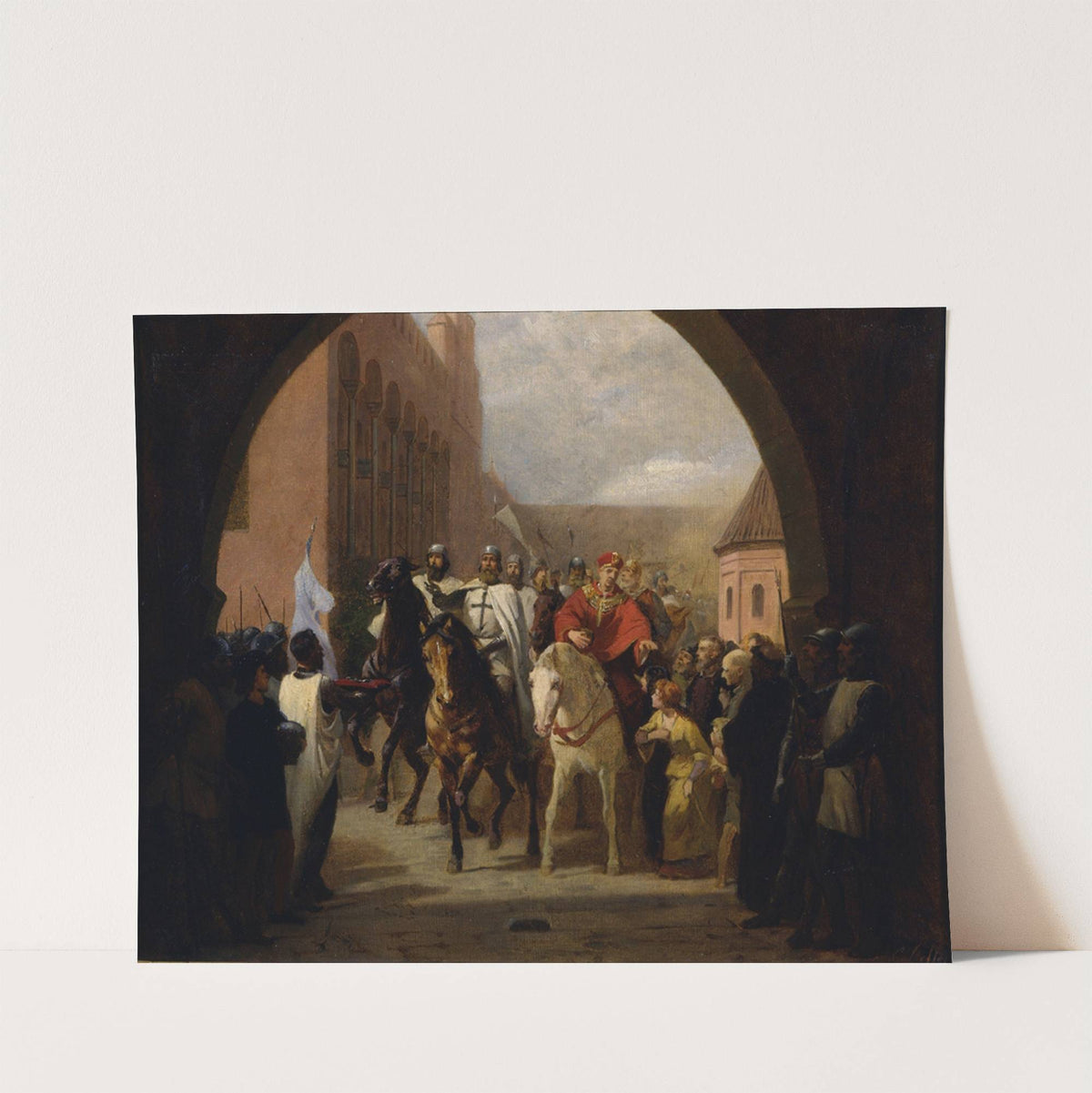 Entering of the knights in the Marienburg (study) (1884) by Carl Steffeck