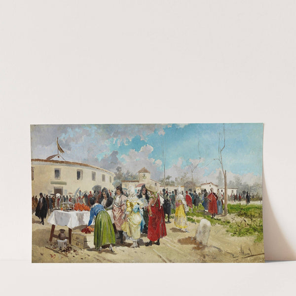 Entering the Bullring in Sunshine (c. 1885) by Eugenio Lucas Villamil