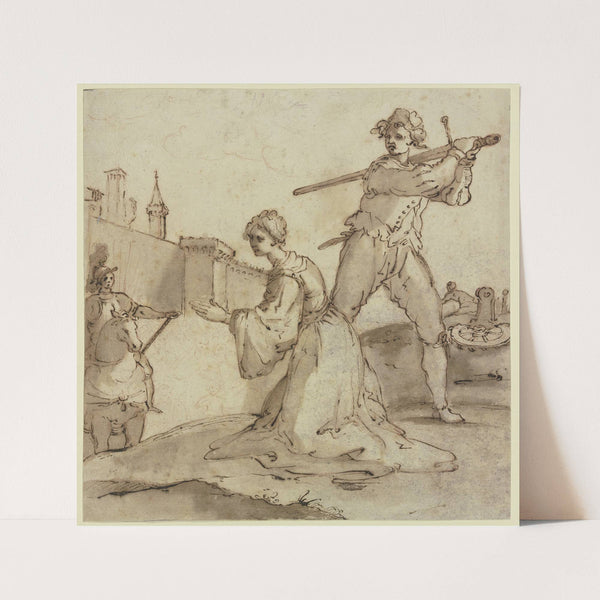 Enthauptung der Heiligen Katharina by Jacopo da Empoli