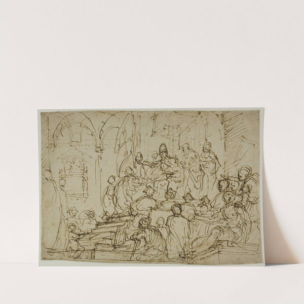 Enthroned King with Attendants by Domenico Cresti