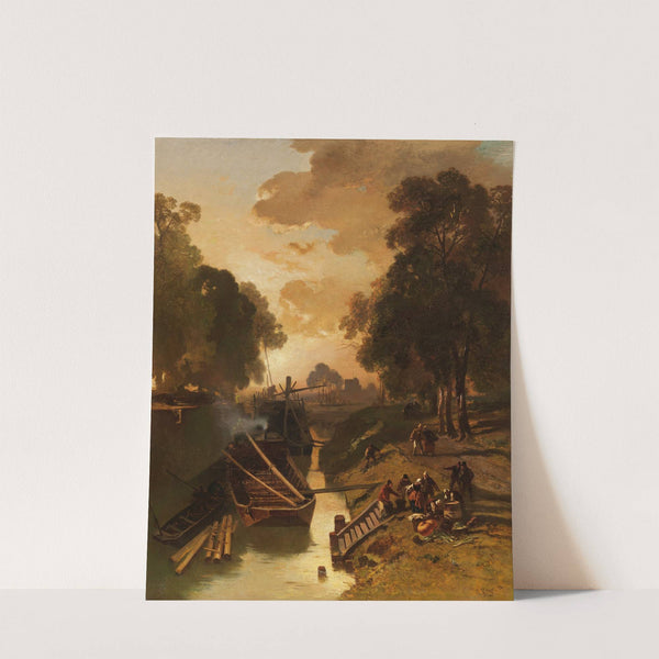 Entladen der Lastkähne (1856) by Charles Hoguet