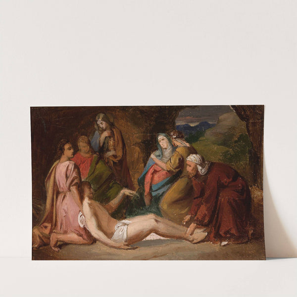 Entombment of Christ, sketch for a painting by Józef Simmler