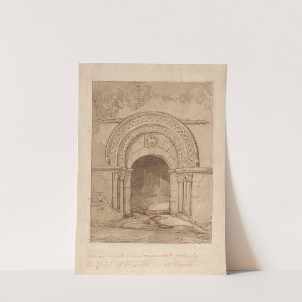 Entrance into the Cornmarket, Formerly the Chapel of St. Louis, at Bayeux (1817) by John Sell Cotman