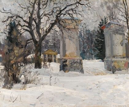 Entrance To An Estate In Winter — size preview
