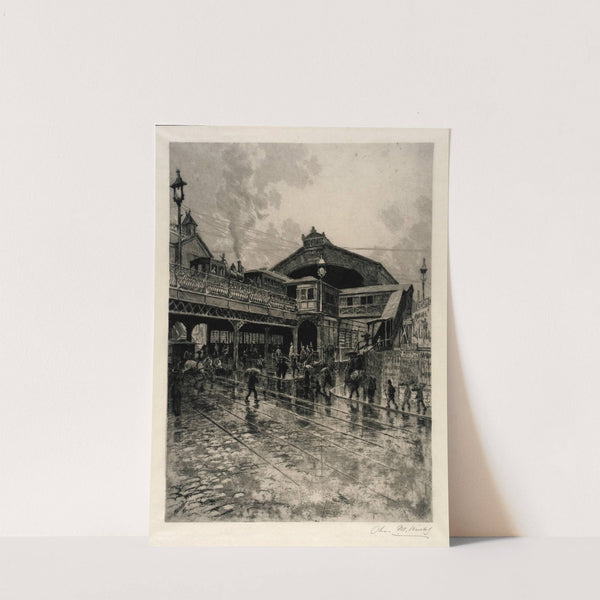 Entrance to Brooklyn Bridge (1892) by Charles Frederick William Mielatz