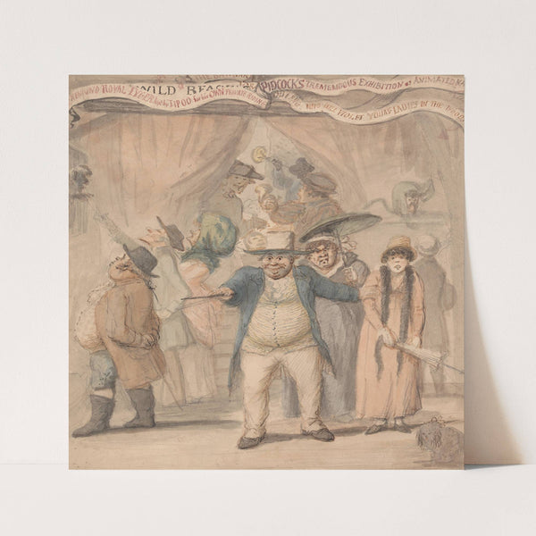 Entrance to Pidcock’s Exhibition Tent at a Fair by Henry William Bunbury