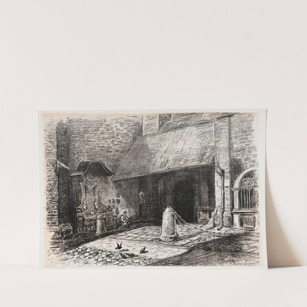 Entrance to St. Mary’s Church from St. Barbara’s Square (1924) by Leon Kowalski