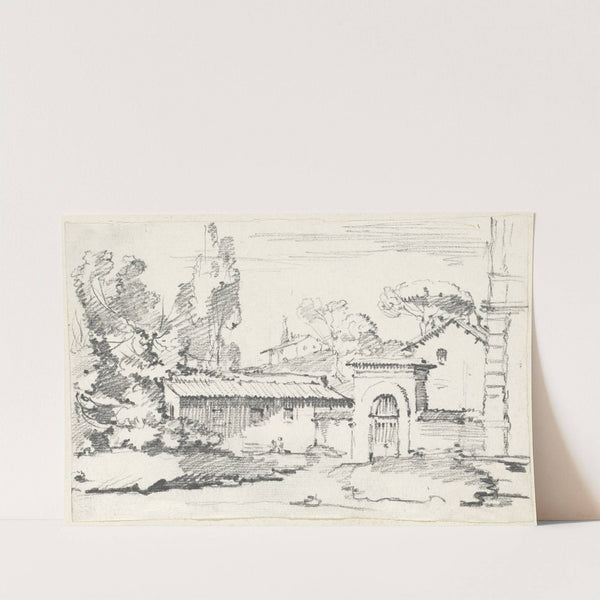 Entrance to the Gardens of the Villa Giulia by Joseph-Marie Vien