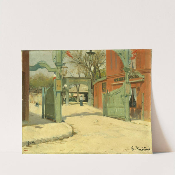 Entrance to the Park of the Moulin de la Galette by Santiago Rusiñol