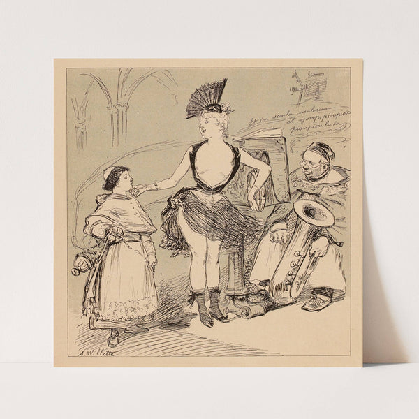 Entre carême et mi-carême il y a encore de la place pour une risette by Adolphe Léon Willette