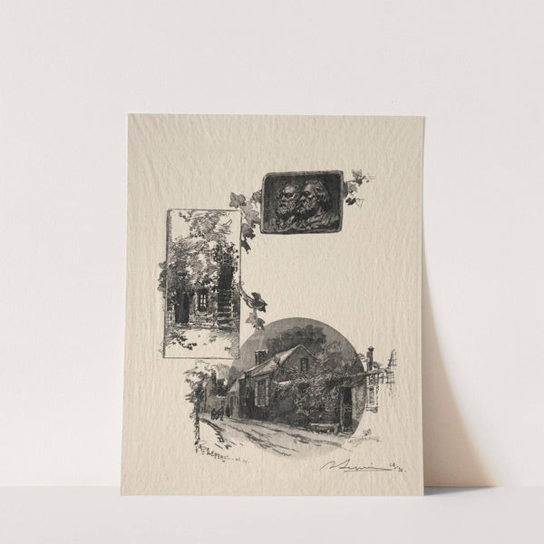 Entree de l’atelier Rousseau et la Maison de Millet (1887) by Auguste Louis Lepère