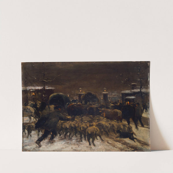 Entrée des troupeaux à Paris by Alexandre Gaston Guignard