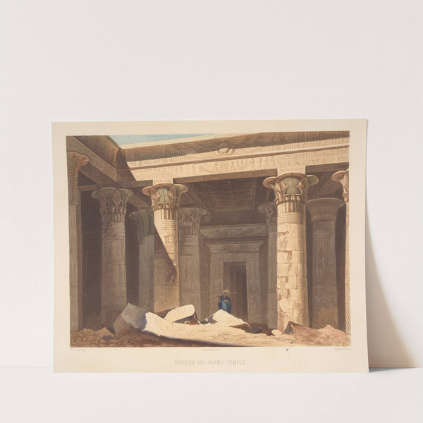Entree du grand temple (The entrance of the great temple). (1841) by Hector Horeau