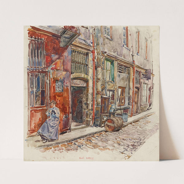 Entrée escalier A du Marché des Enfants-Rouges, en 1908. 3ème arrondissement (1908) by Frédéric Houbron