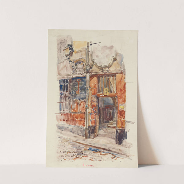 Entrée escalier B du Marché des Enfants-Rouges, en 1907. 3ème arrondissement (1907) by Frédéric Houbron