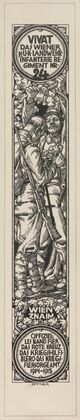 Entwurf eines ‘Vivatbandes’ für das Landwehr-Infanterieregiment Nr. 24 (1916) — size preview