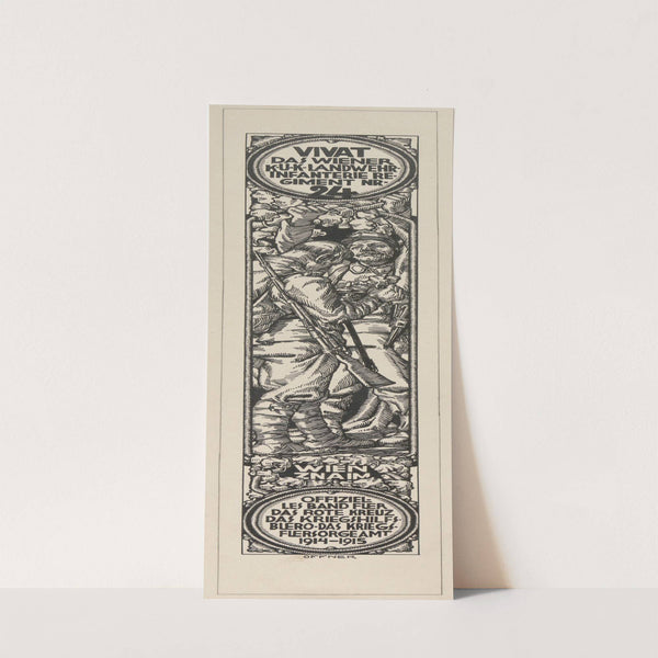 Entwurf eines ‘Vivatbandes’ für das Landwehr-Infanterieregiment Nr. 24 (1916) by Alfred Offner