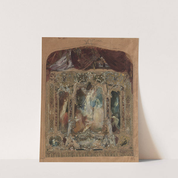 Entwurf für den Theatervorhang in Reichenberg by Gustav Klimt