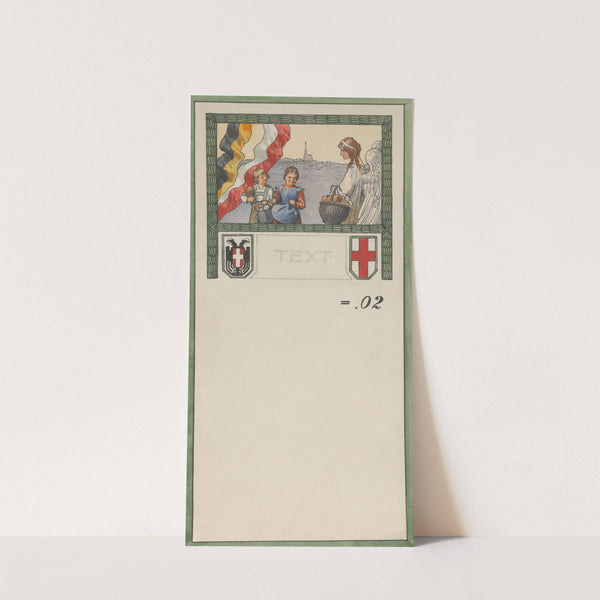 Entwurf für die Rechnungszettel der ‘Zentralstelle der Fürsorge für die Angehörigen der Einberufenen’ (1914–1918) by Otto Nowak