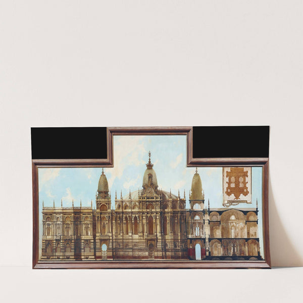 Entwurf für einen Palast; Rückseite und Grundriss (1883) by Hans Makart