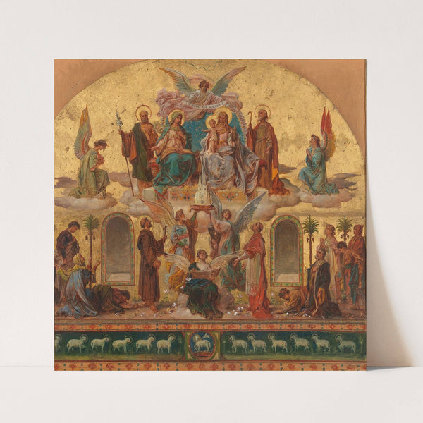 Entwurf zum in grossen Dimensionen ausgeführten Hauptbilde in der Pfarrkirche St. Anna in Baumgarten Wien by Hans Zatzka