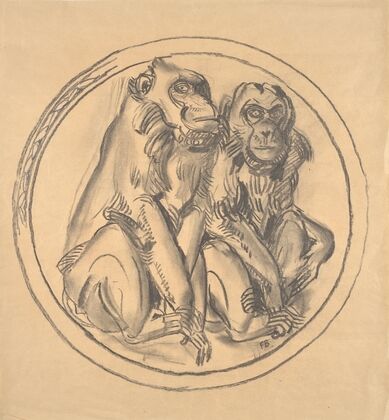 Entwurf zum Relief im Affenhaus des Schönbrunner Tiergartens (1928)