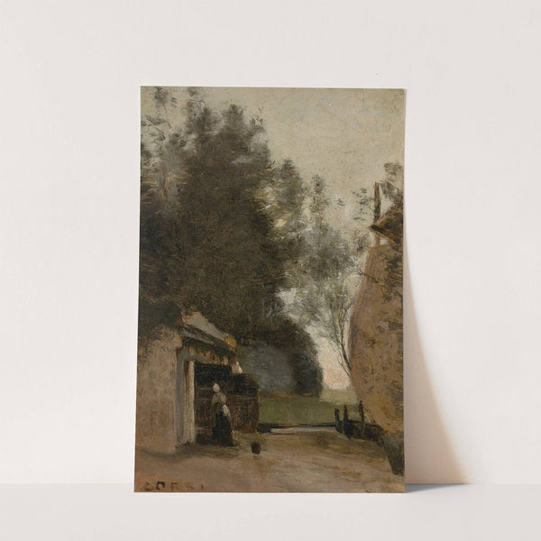 Environs d'Amsterdam, petite ferme des bords de l'Amstel by Jean-Baptiste-Camille Corot