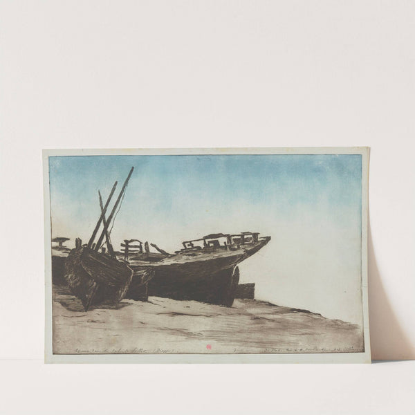 Epaves dans la cale du Pollet, Dieppe (1888) by Henri-Charles Guérard