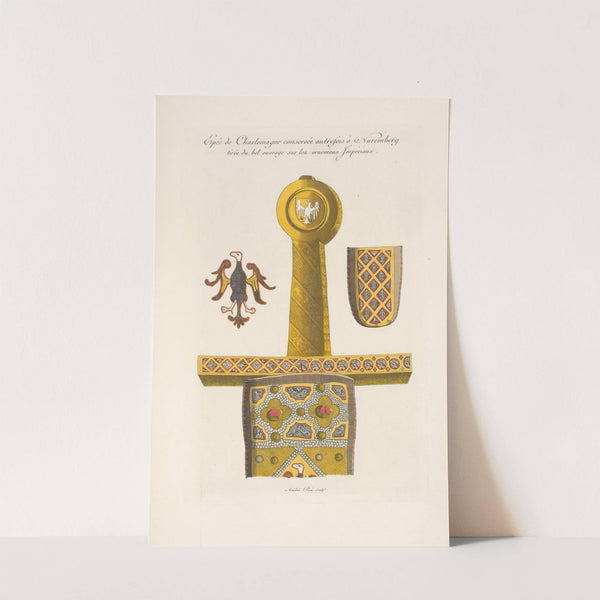 Épée de Charlemagne conservée autrefois à Nuremberg tirée de bel ouvrage sur les ornemens impériaux. by Nicolas Xavier Willemin