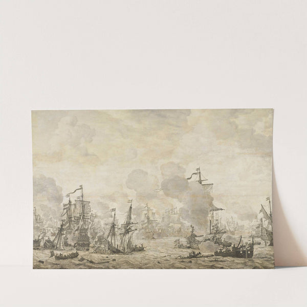 Episode from the Battle between the Dutch and Swedish Fleets in the Sound, 8 November 1658 (1658 - 1693) by Willem van de Velde the Elder