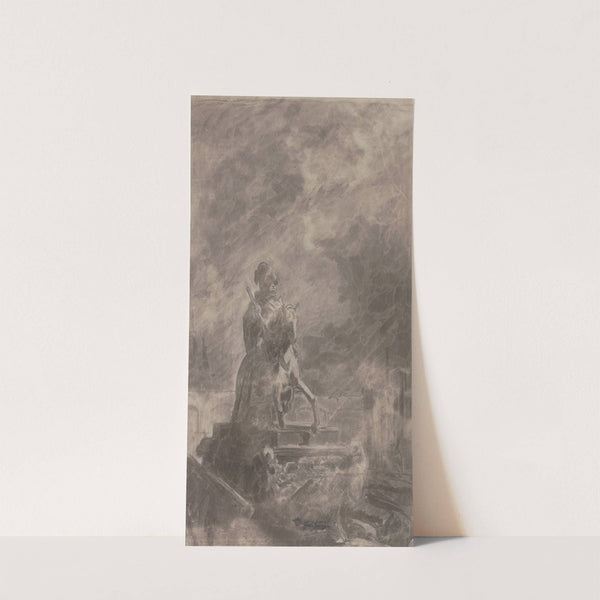 Equestrian monument (ca. 1845 – 1850) by Carl Spitzweg